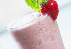 Milshake végétal à la fraise