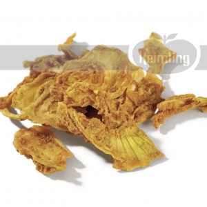 Des chips d'oignons en qualité crudité